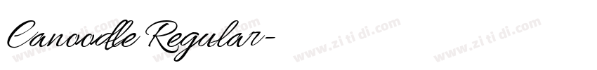 Canoodle Regular字体转换 Canoodle Regular字体转换